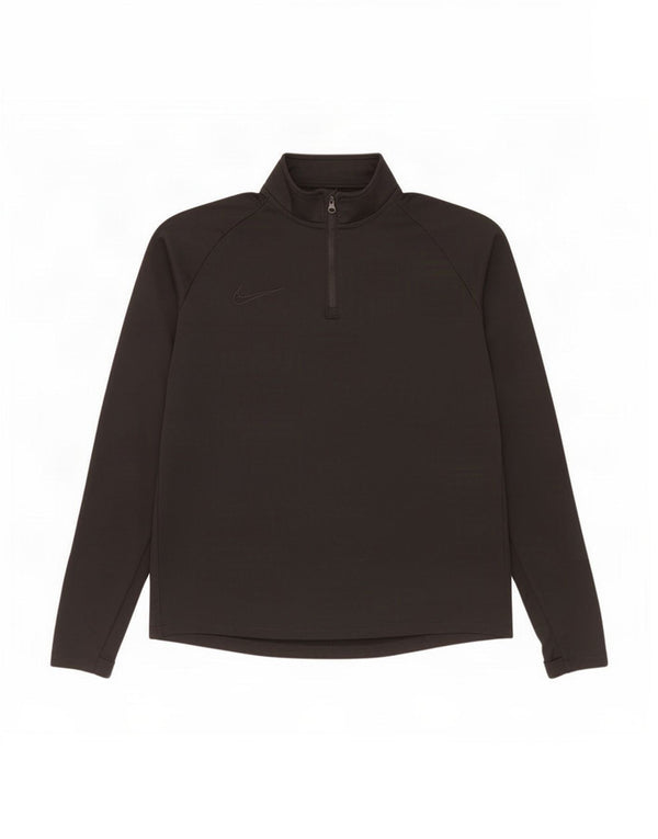 Nike Hommes Dri Fit Zip Neck Pull Survêtement Haut Noir Moyen Polyester