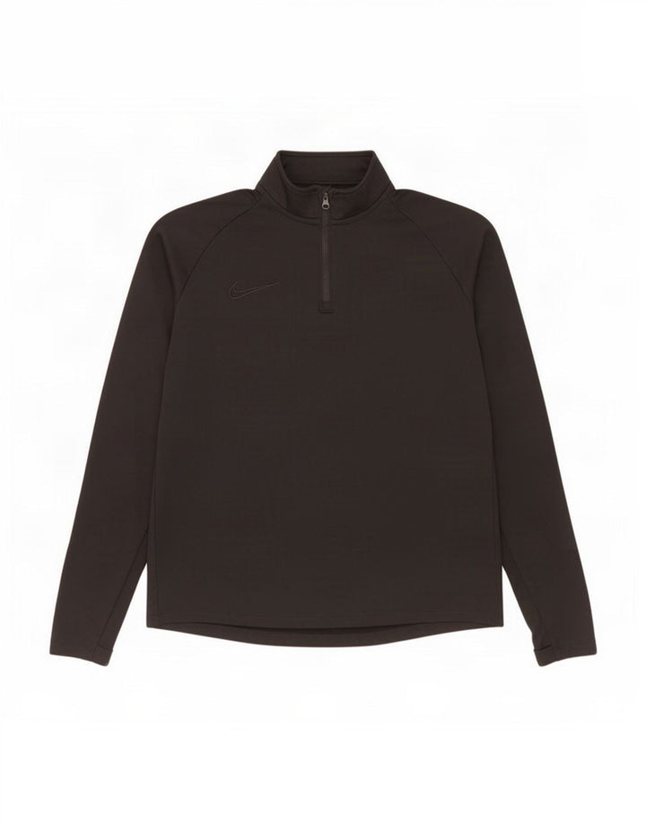 Nike Hommes Dri Fit Zip Neck Pull Survêtement Haut Noir Moyen Polyester
