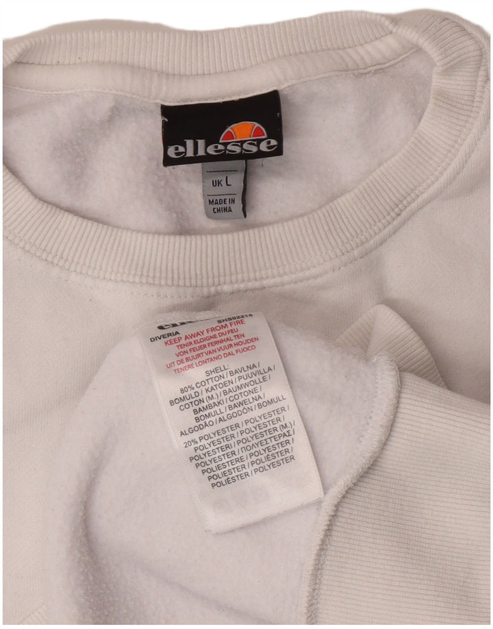 ELLESSE Sweat-Shirt Homme Grand Blanc Coton