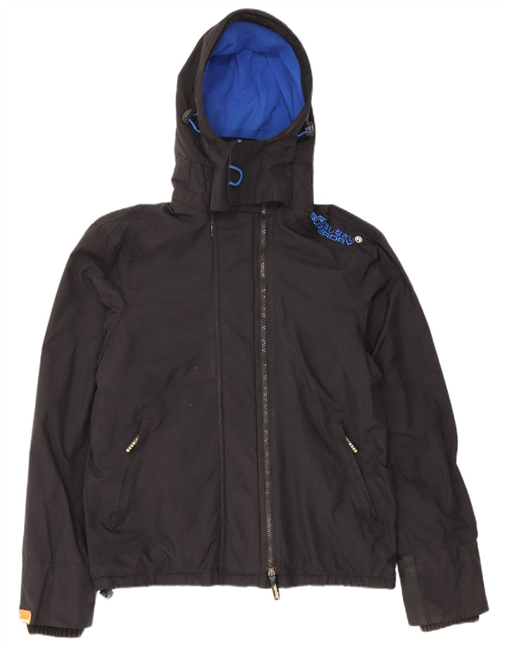 SUPERDRY Veste coupe-vent à capuche pour homme UK 38 Medium Noir