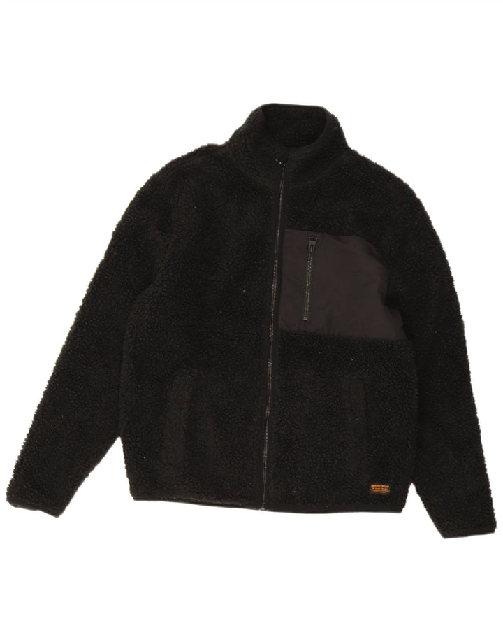 Superdry Veste polaire homme UK 36 Small Noir Polyester