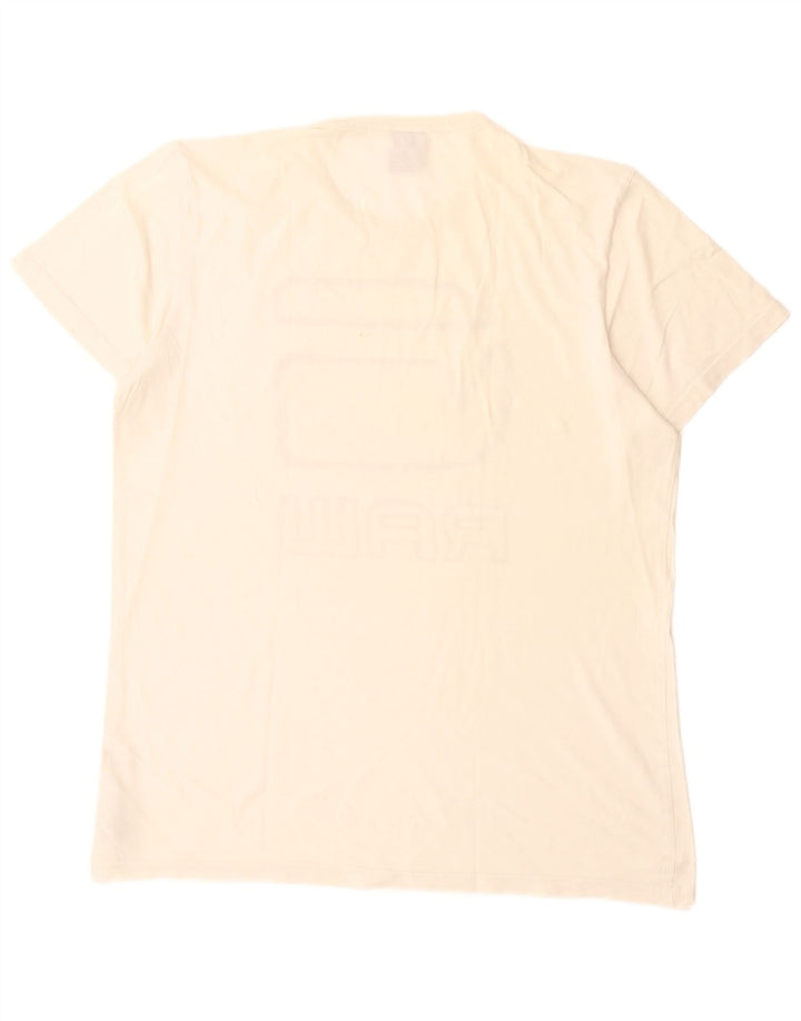 G-Star Homme Graphic T-Shirt Top Large Blanc Coton
