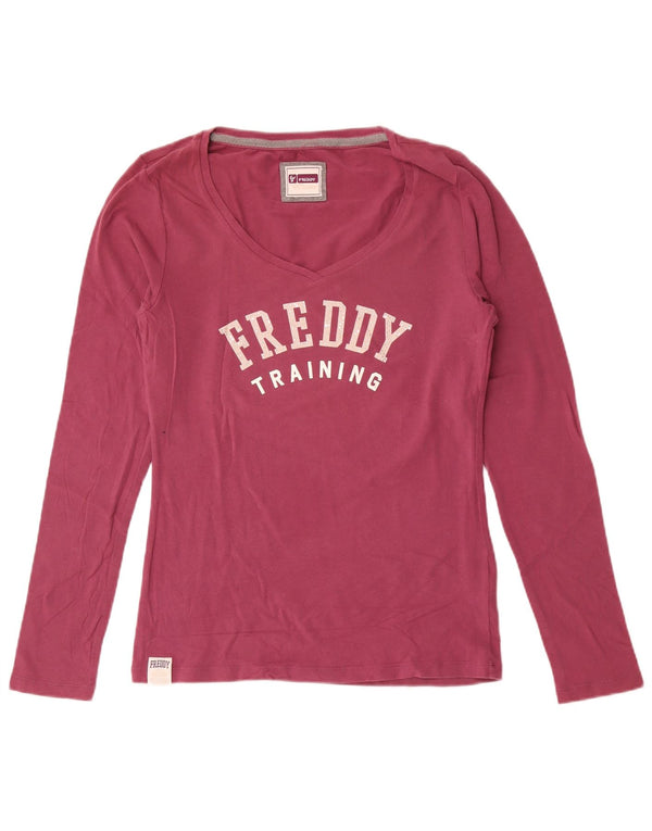 Freddy Haut Graphique Femme Manches Longues UK 18 XL Coton Rose