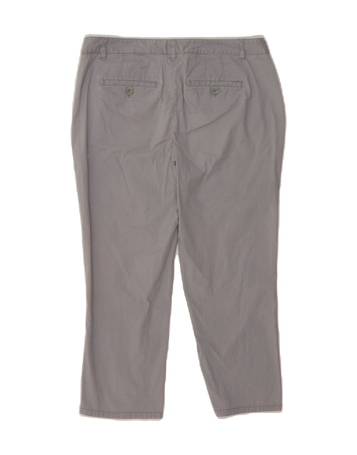 MOSSIMO Womens Straight Capri Trousers US 4 Small W30 L21 Grey Cotton Vintage Mossimo and Second-Hand Mossimo from Messina Hembry 