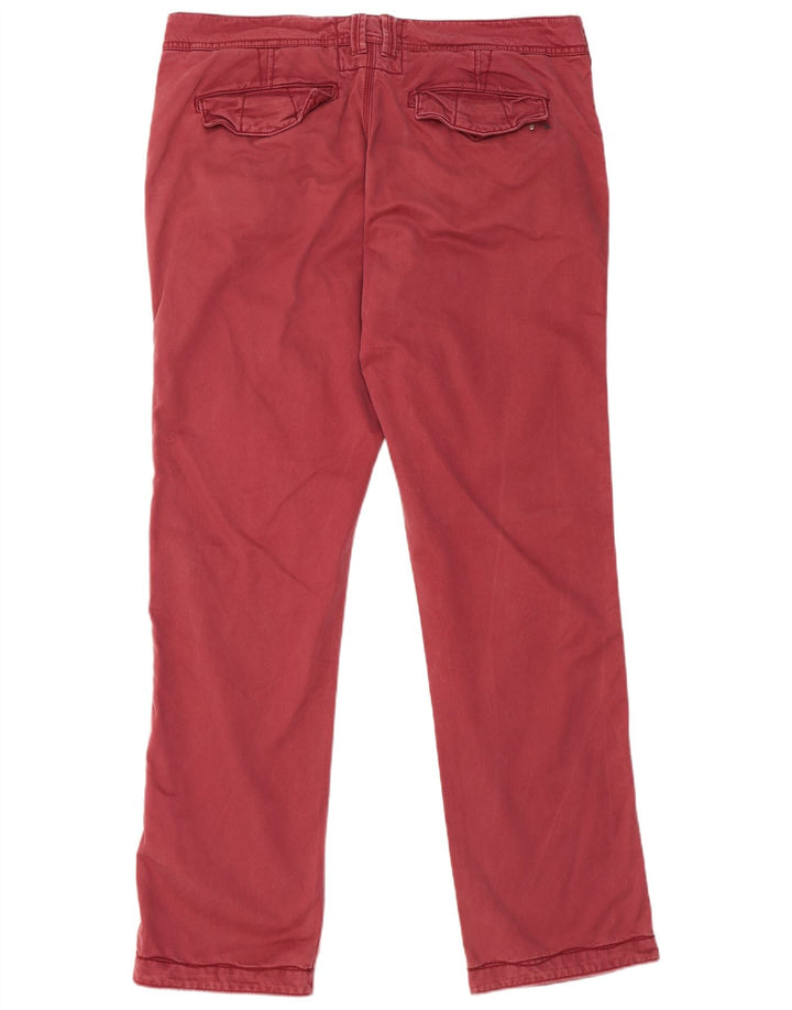 FAT FACE Pantalon Chino Droit Homme W38 L33 Rouge Coton