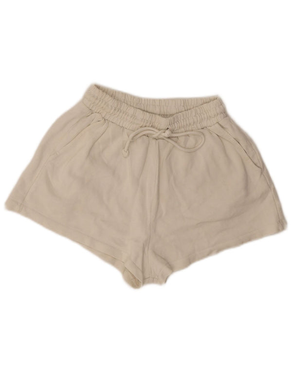 Zara Femme Short De Sport Petit Coton Blanc
