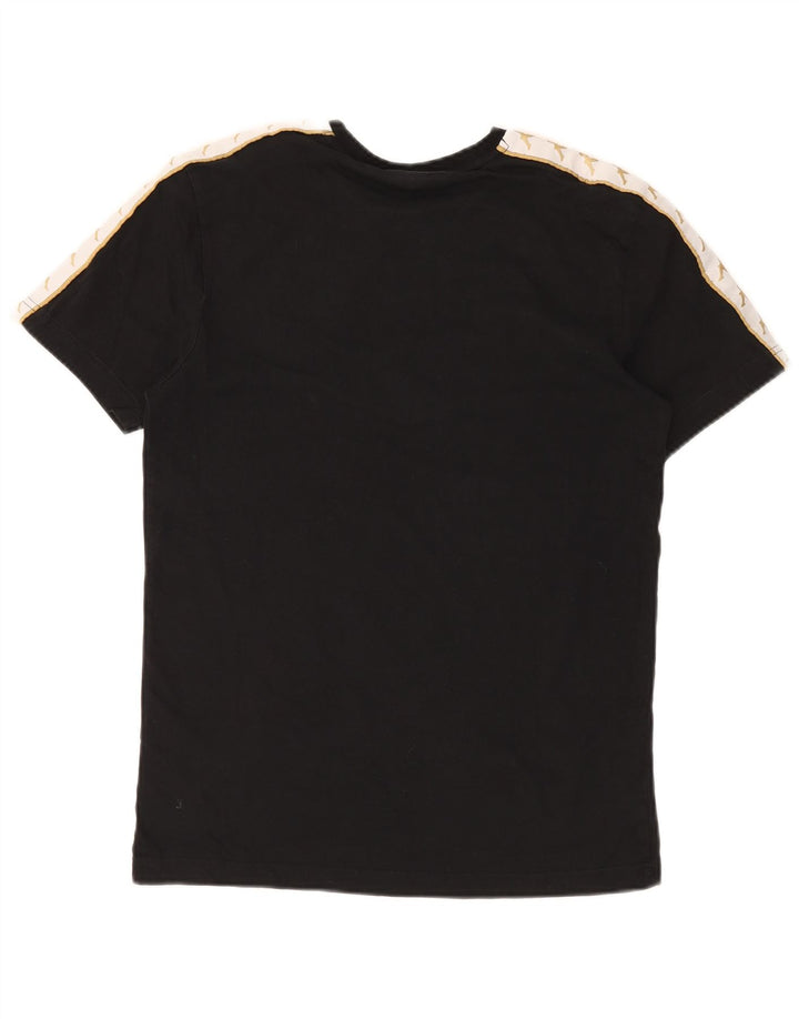 KAPPA T-Shirt Graphique Homme Noir Moyen Coton Colorblock