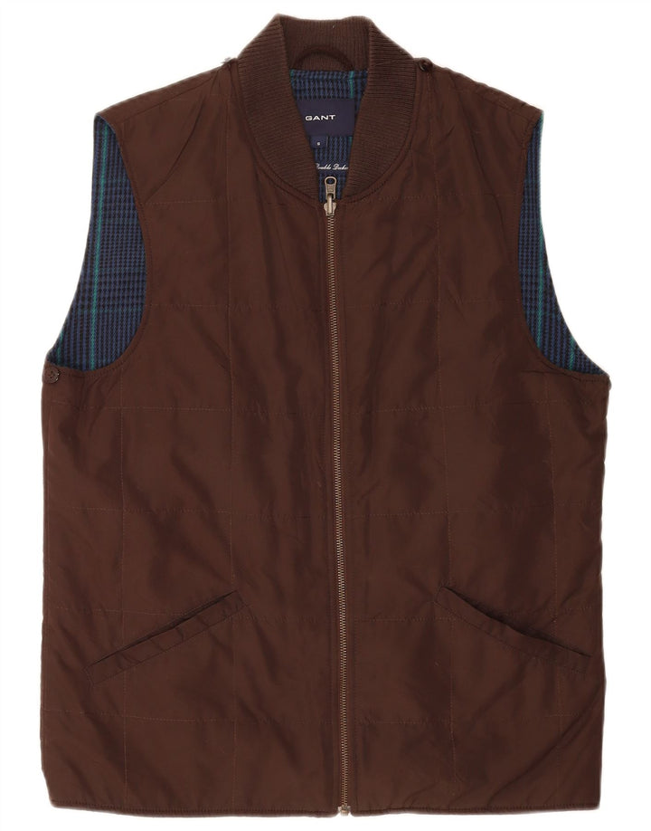 Gant Gilet Homme UK 36 Petit Marron Polyester