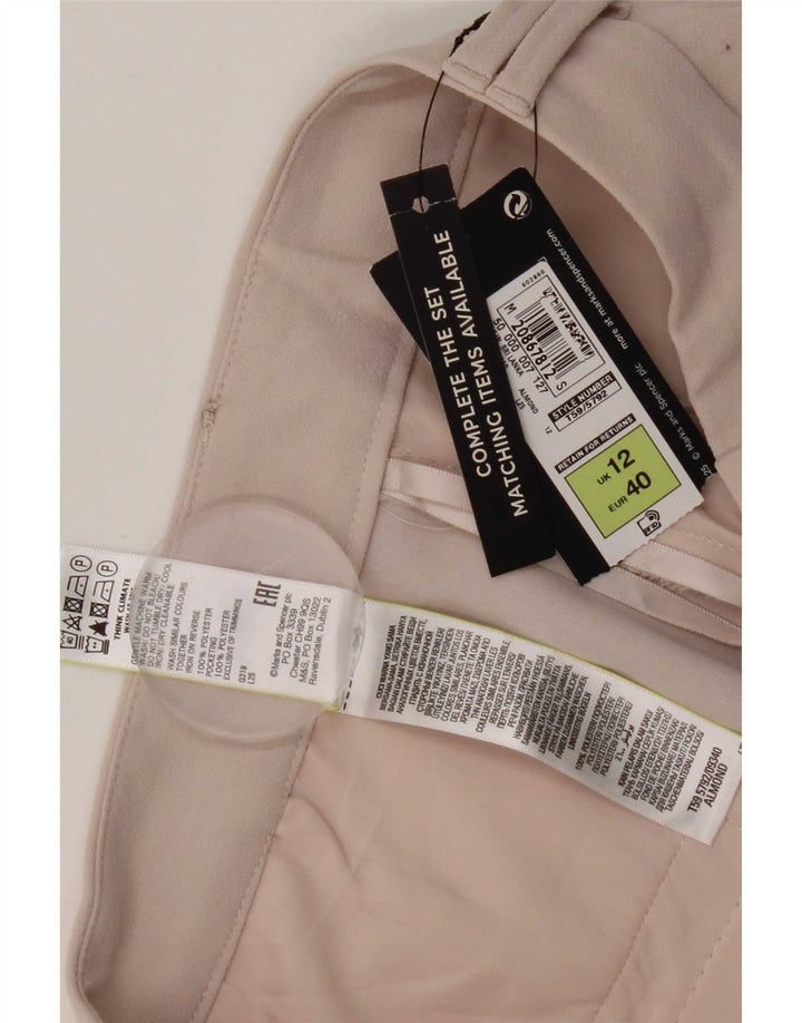 Marks & Spencer Short Chino Femme UK 12 Moyen W30 Beige Polyester