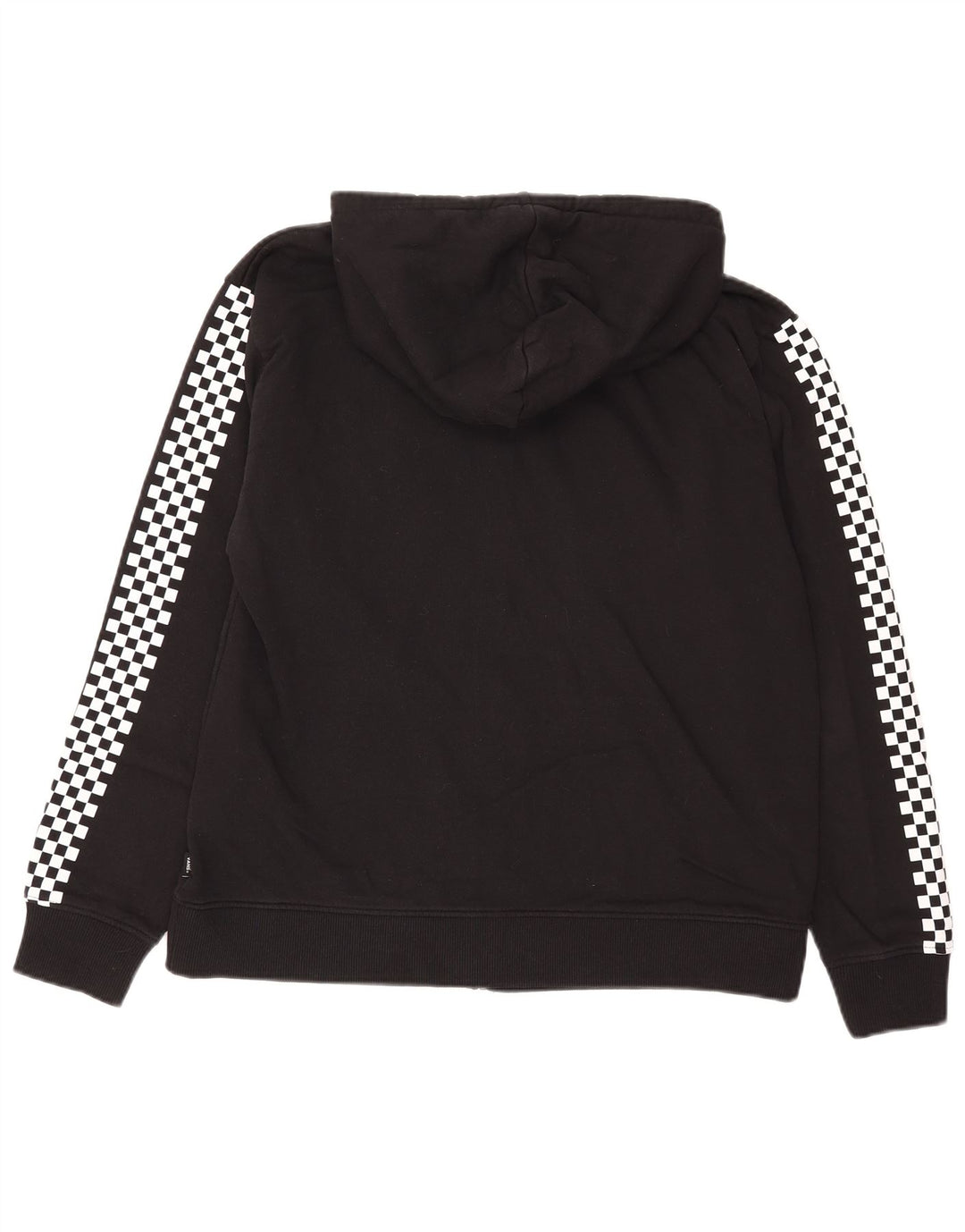 Vans Pull à capuche zippé graphique pour hommes Grand coton noir