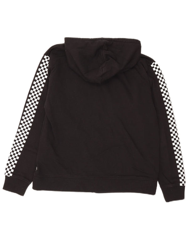 Vans Pull à capuche zippé graphique pour hommes Grand coton noir