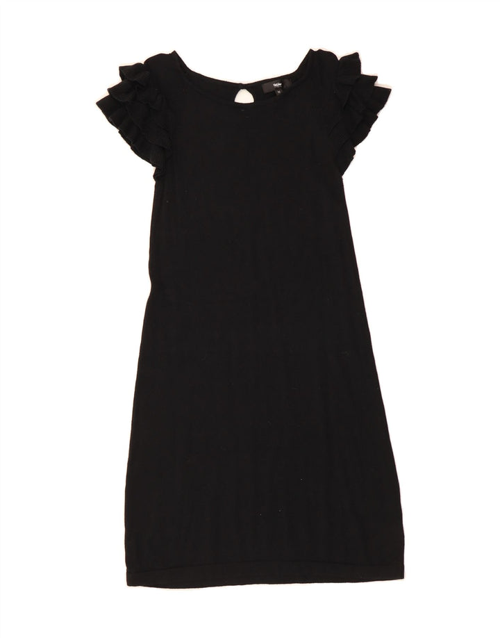 MOSSIMO Womens Sheath Dress UK 12 Medium Black Cotton Vintage Mossimo and Second-Hand Mossimo from Messina Hembry 