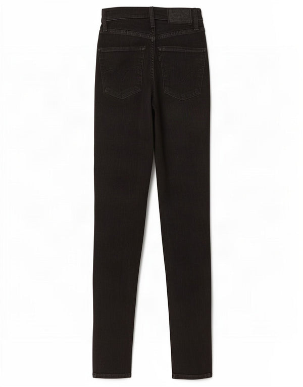 Levi's Womens Mile High Super Skinny Jeans W23 L32 Black Cotton
