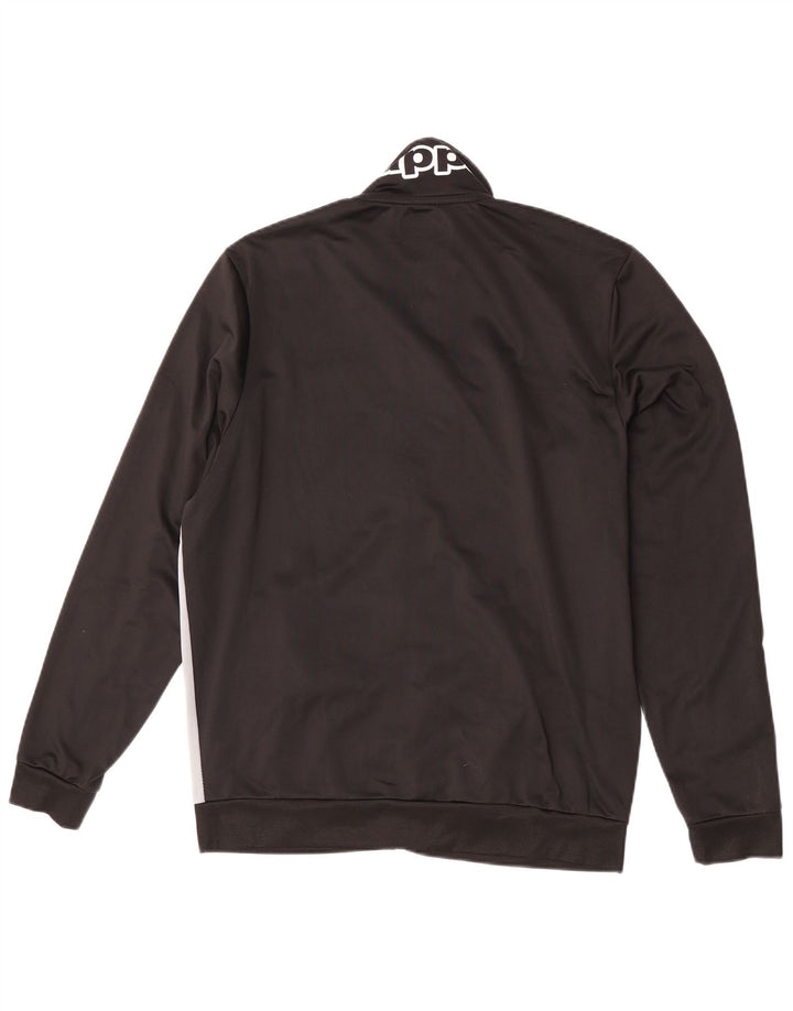 Kappa Veste de survêtement graphique pour homme Taille L en polyester color block noir