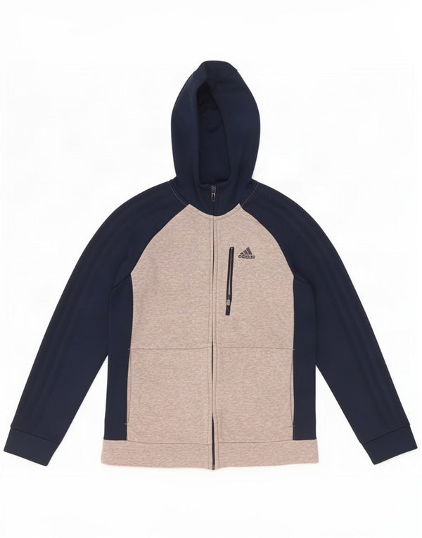 Adidas Pull à capuche zippé fille 11-12 ans Gris Colourblock