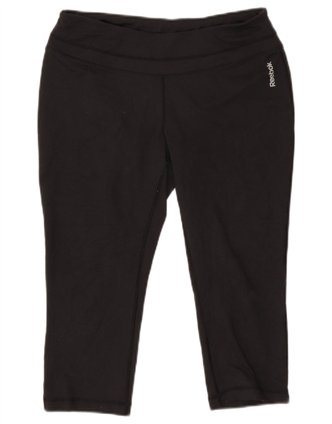 REEBOK Leggings Capri Femme UK 44 Large Noir Polyester