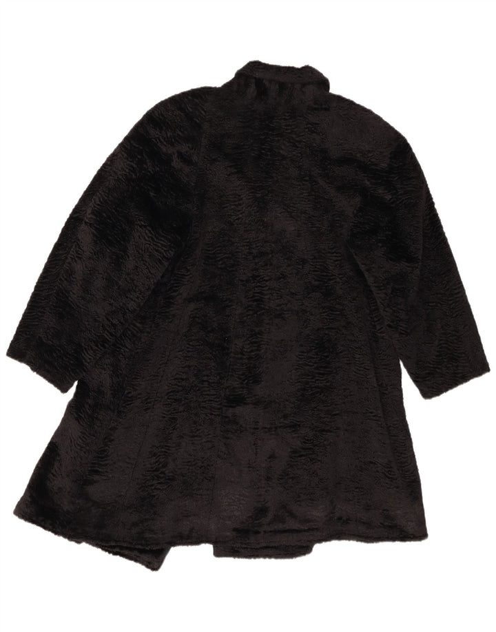 Manteau En Fausse Fourrure Femme IT 44 Noir Moyen Synthétique