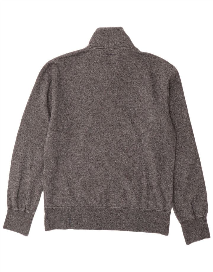 Champion Sweat-shirt à col zippé pour hommes, grand coton gris