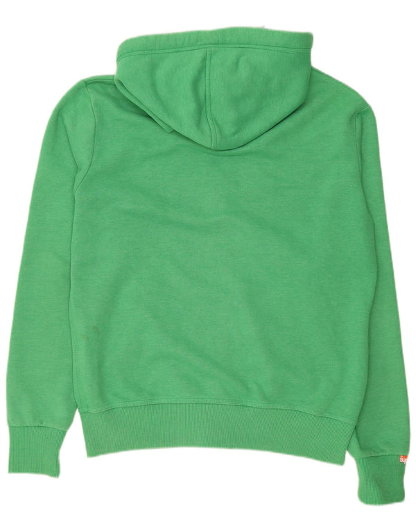 Superdry Pull à capuche zippé XL en coton vert pour homme