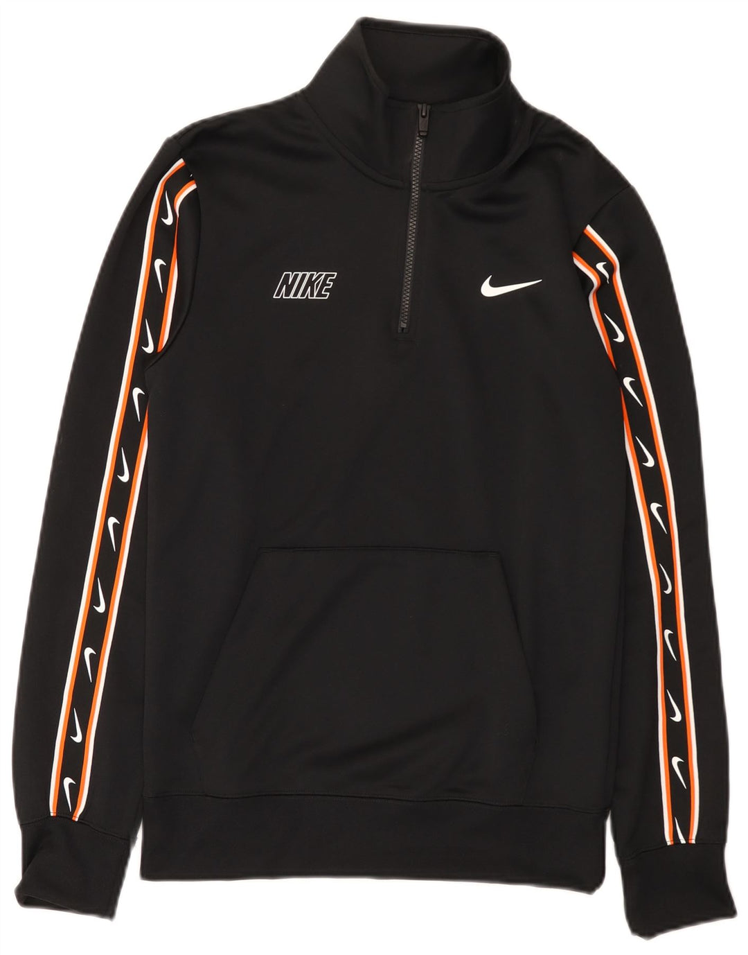 Nike Sweat-shirt graphique à col zippé pour homme XS Noir Polyester