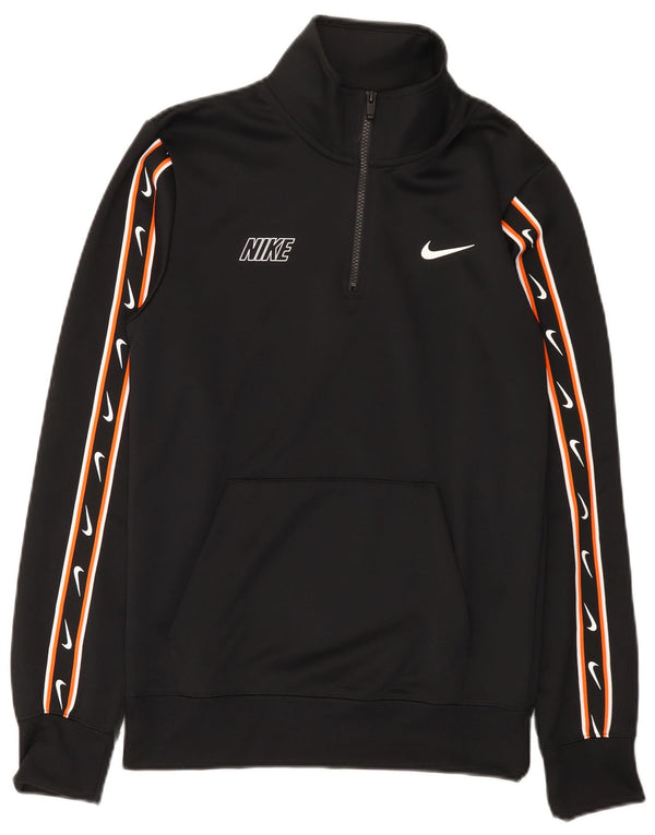 Nike Sweat-shirt graphique à col zippé pour homme XS Noir Polyester