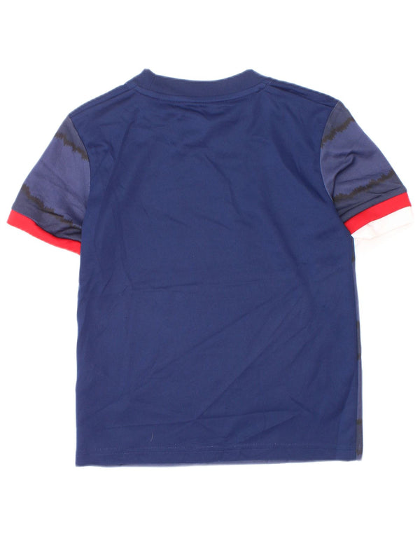 Adidas Garçon Aeroready T-Shirt Top 5-6 ans Bleu Marine Rayé Polyester