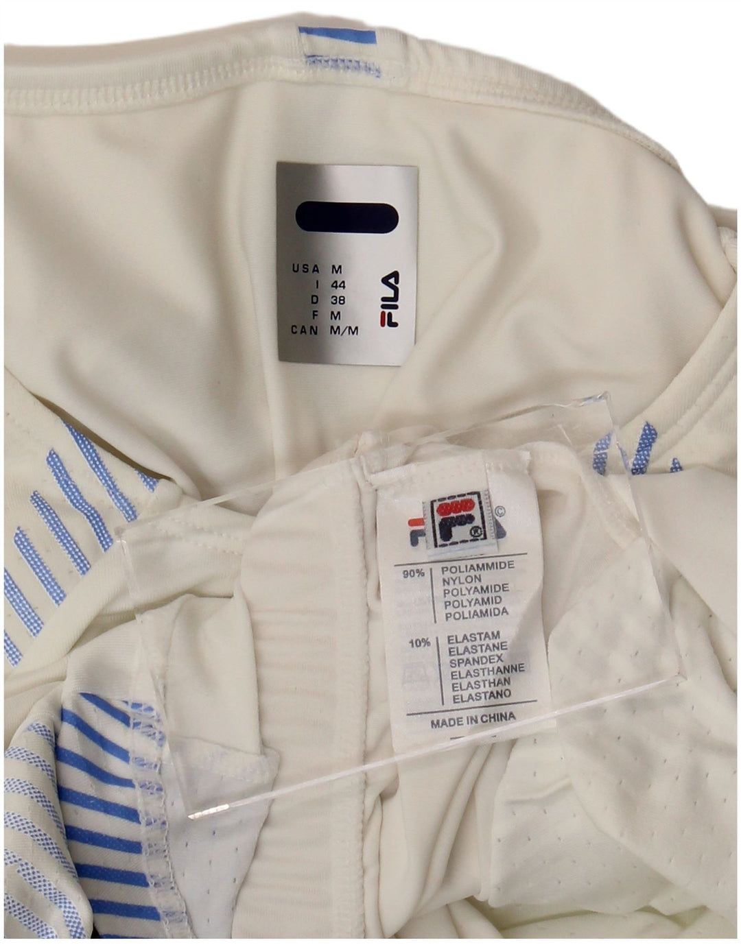 FILA Femme Débardeur IT 44 Medium Blanc Rayé Polyamide