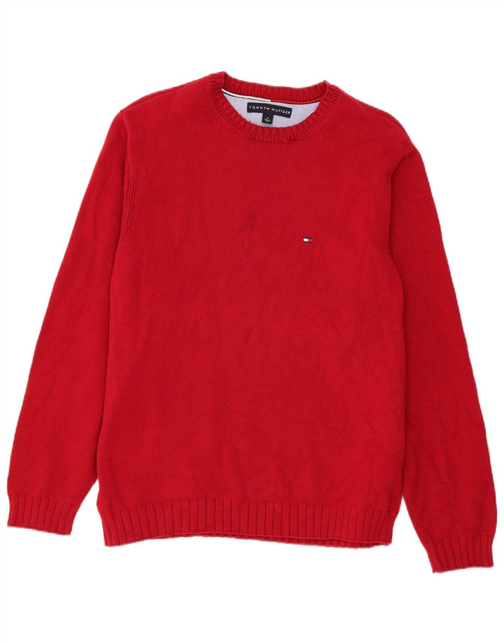 Tommy Hilfiger Pull Col Bateau Homme Bordeaux Moyen