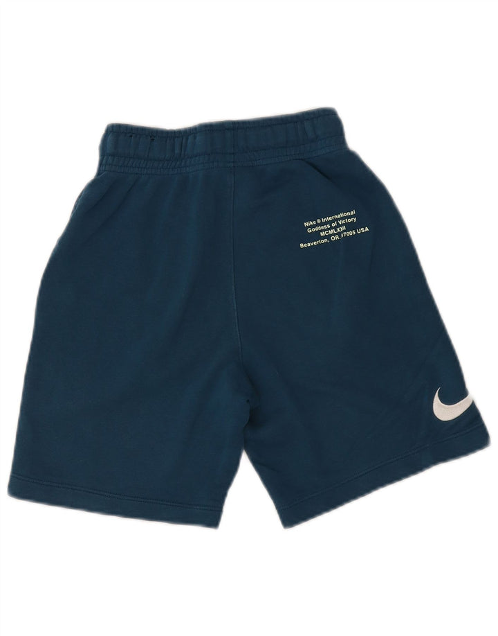 NIKE Short de sport graphique garçon 8-9 ans petit bleu coton
