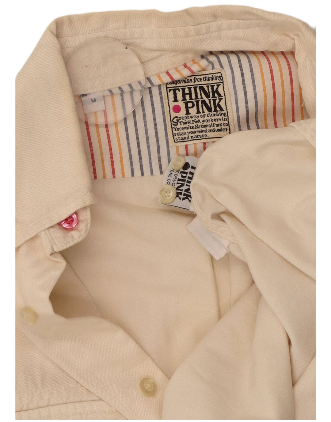 THINK PINK Chemise Homme Coton Beige Moyen