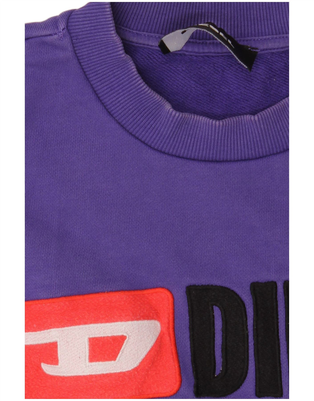 Diesel Sweat-shirt graphique pour homme avec petit logo en coton violet