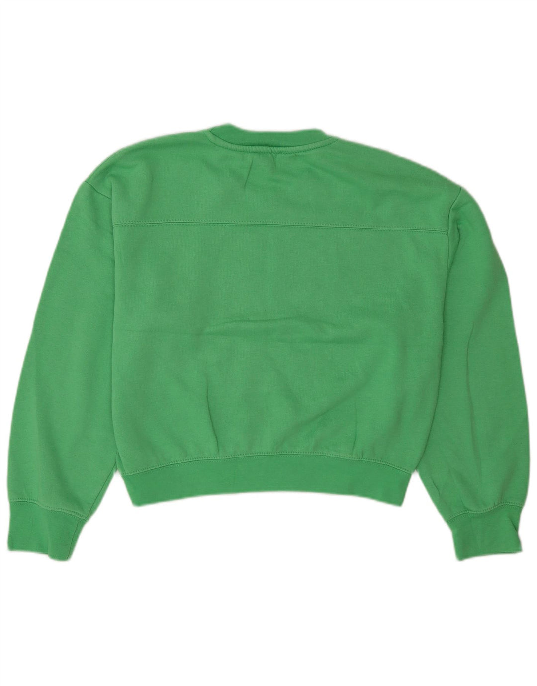 Zara Womens Crop Oversize Sweatshirt Jumper UK 10 Petit Vert Polyester