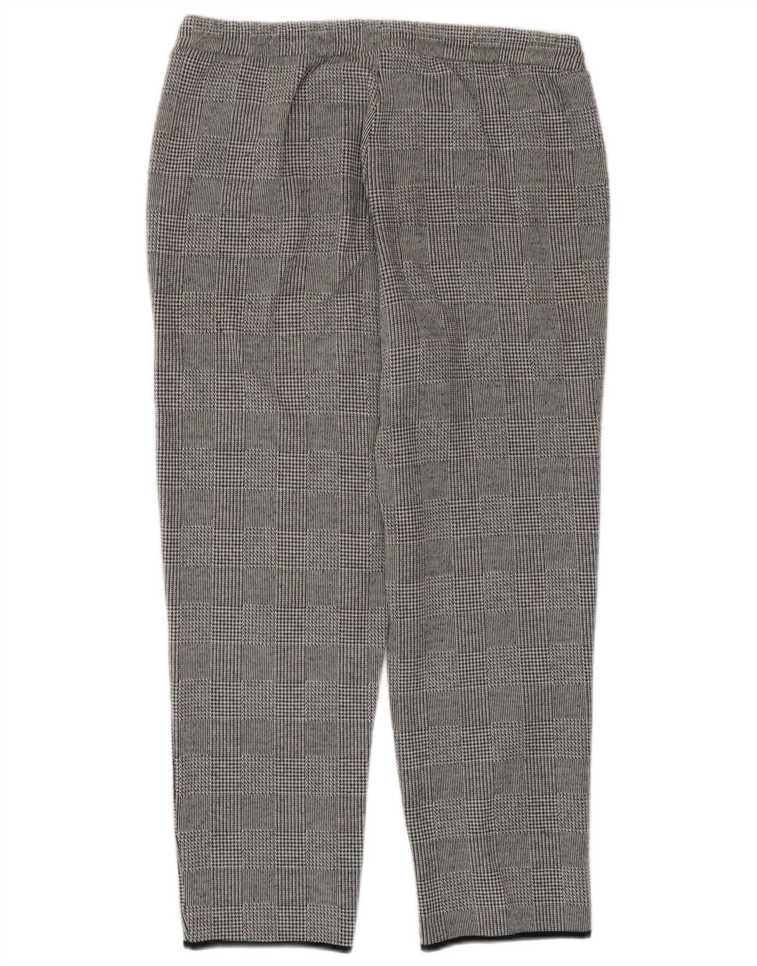 Pantalon de survêtement court Zara pour femme UK 12, pied-de-poule gris moyen