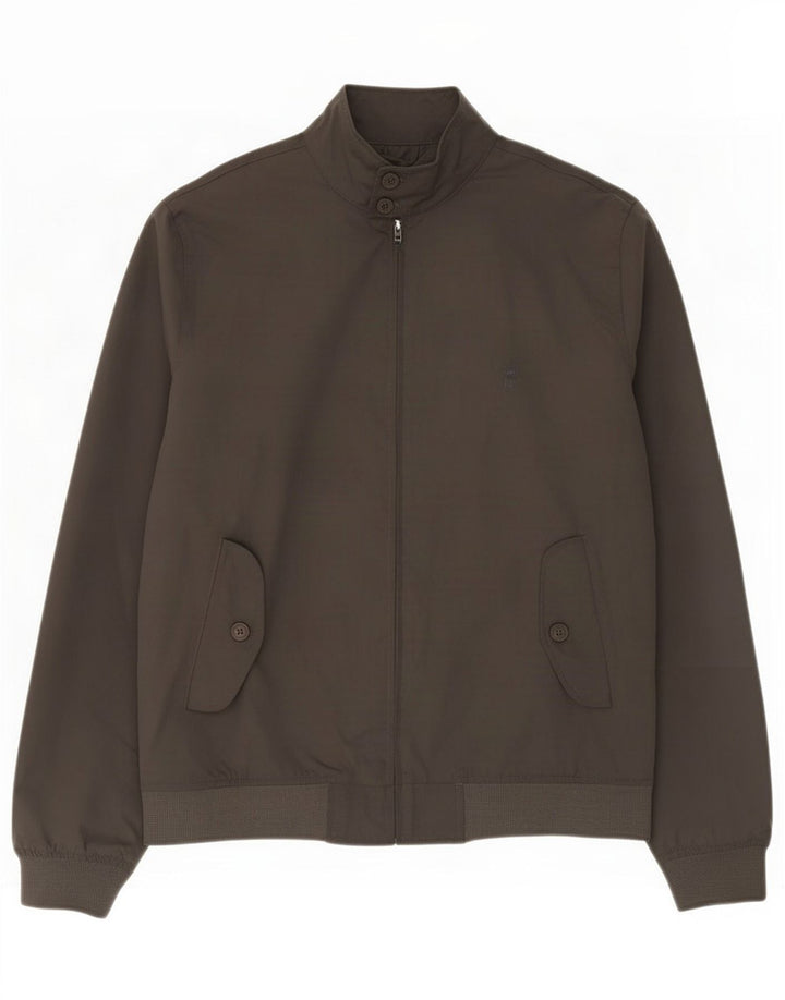 French Connection Veste Bomber Homme UK 40 Large Gris Polyester