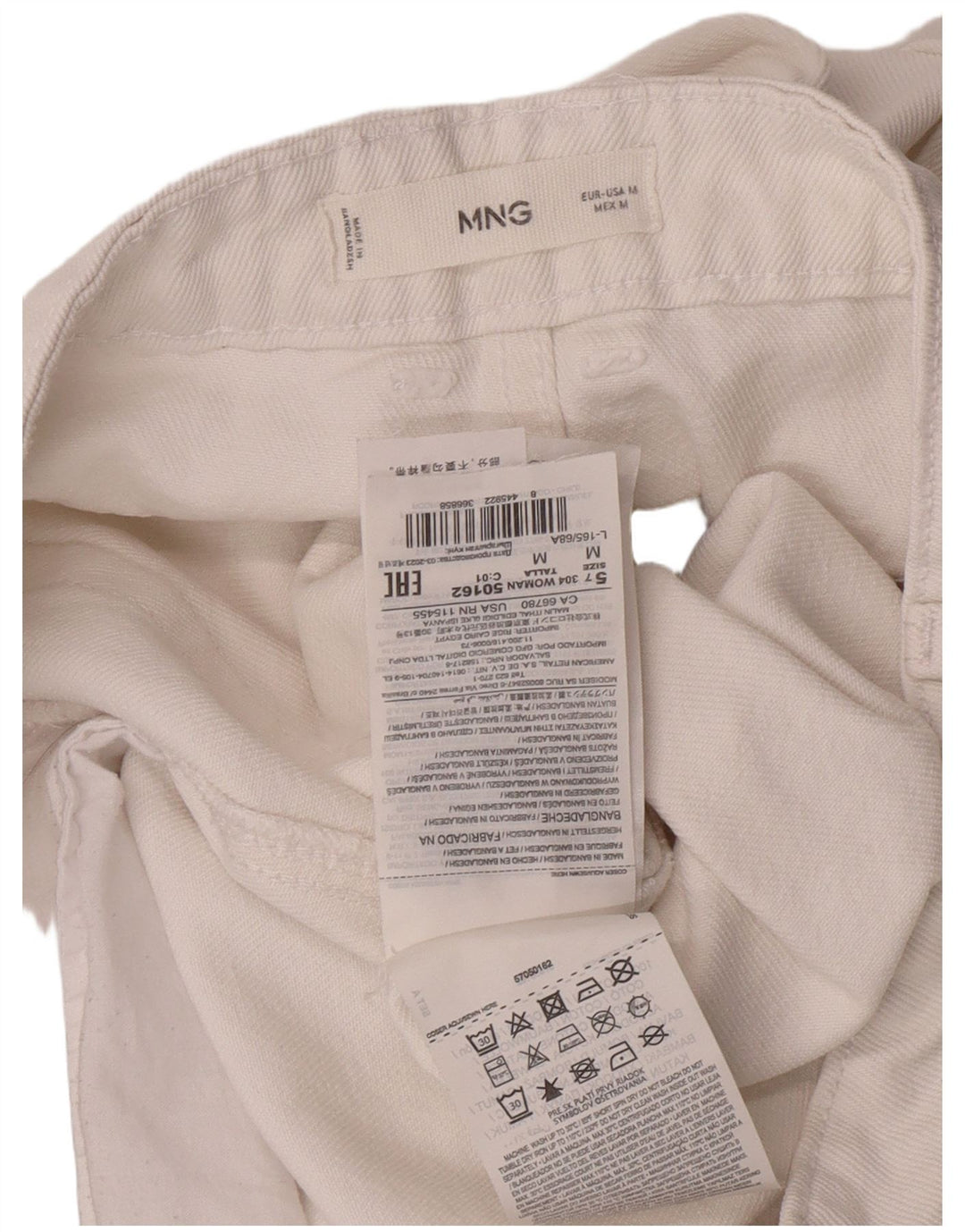 Mango Femme Jupe En Jean Medium W30 Coton Blanc