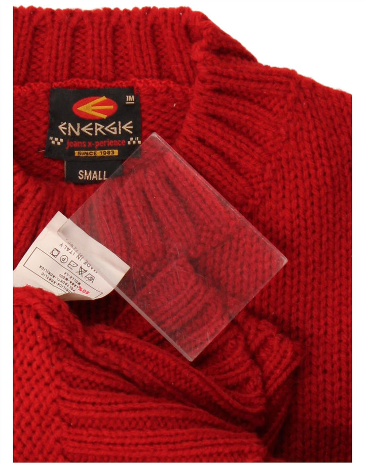 Energie Pull col roulé homme petit rouge acrylique