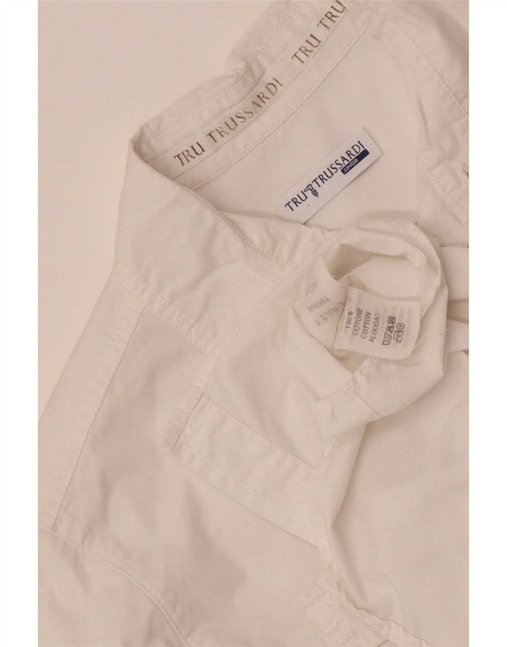 Trussardi Chemise Graphique Garçon 8-9 ans Blanc Coton