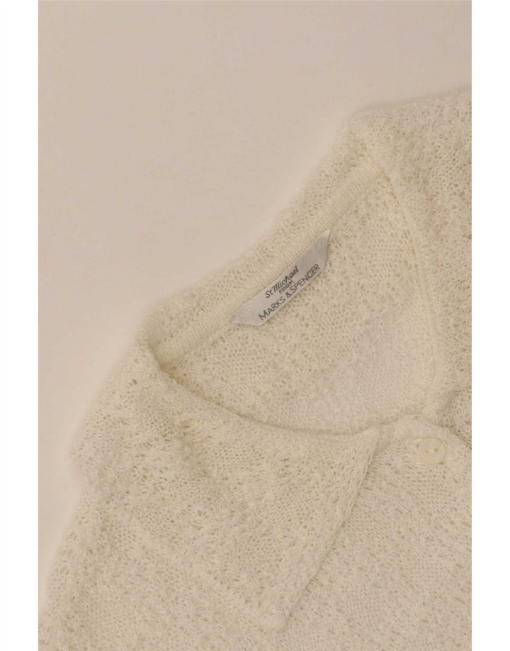 Marks & Spencer Chemisier à manches courtes pour femme UK 12 Medium Off White