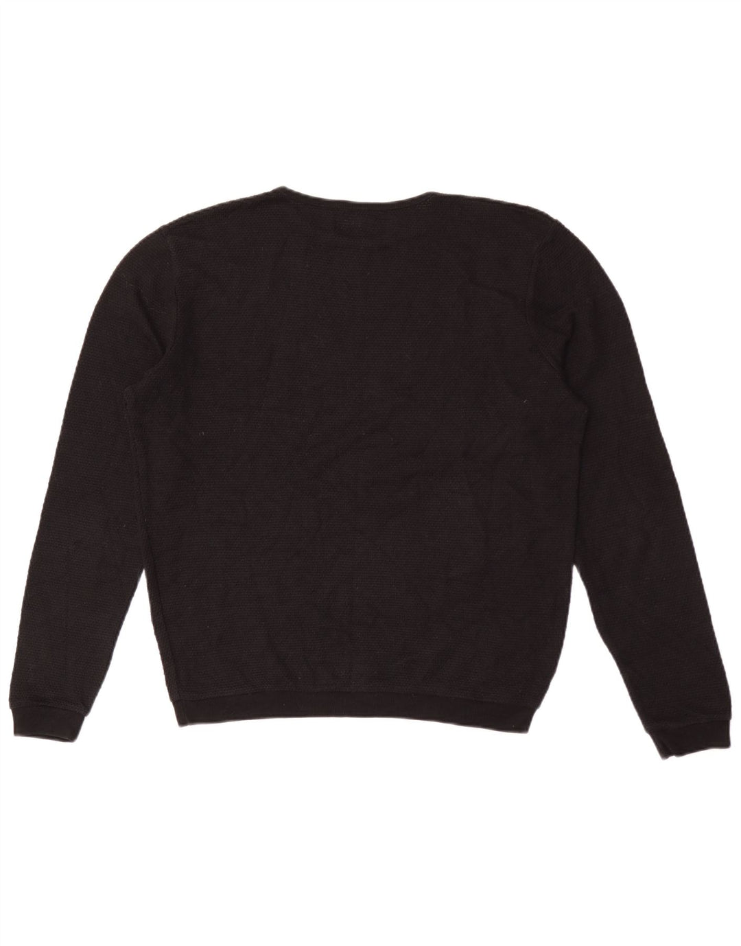 Zara Pull à col rond pour homme en coton noir moyen