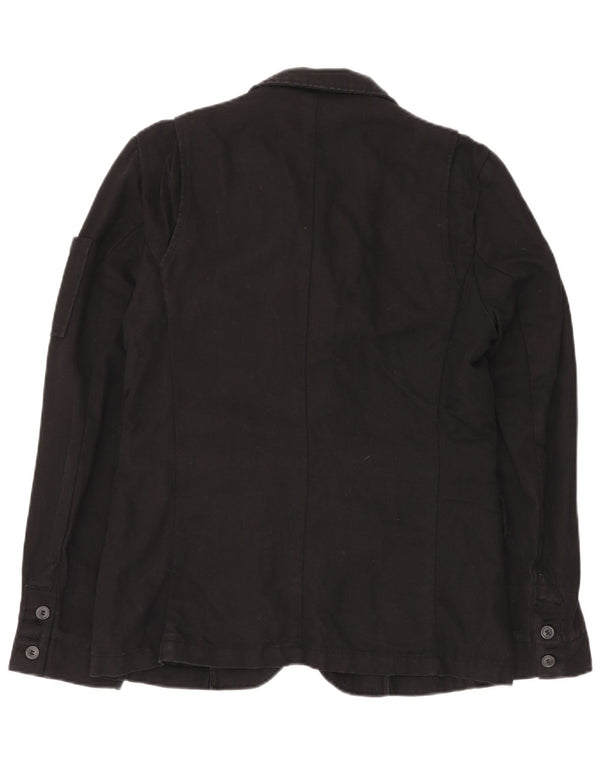 BENETTON Veste Blazer 3 Boutons Homme IT 48 Lin Noir Moyen