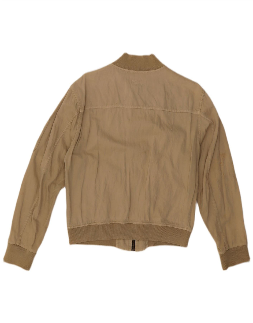 vintage Femme Bomber Jacket UK 16 Grand Coton Beige