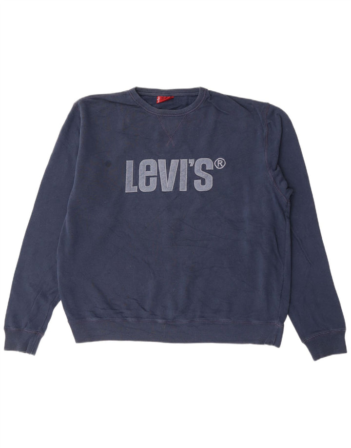 Levi's Graphic Sweatshirt Jumper XL Homme Bleu Marine Coton