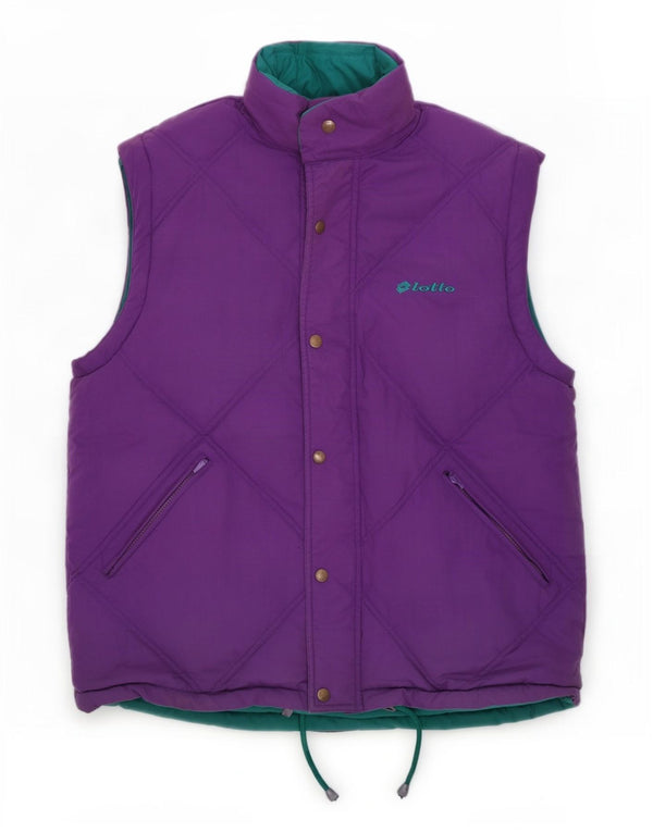 Lotto Gilet rembourré réversible pour homme UK 40 Large Violet Polyester