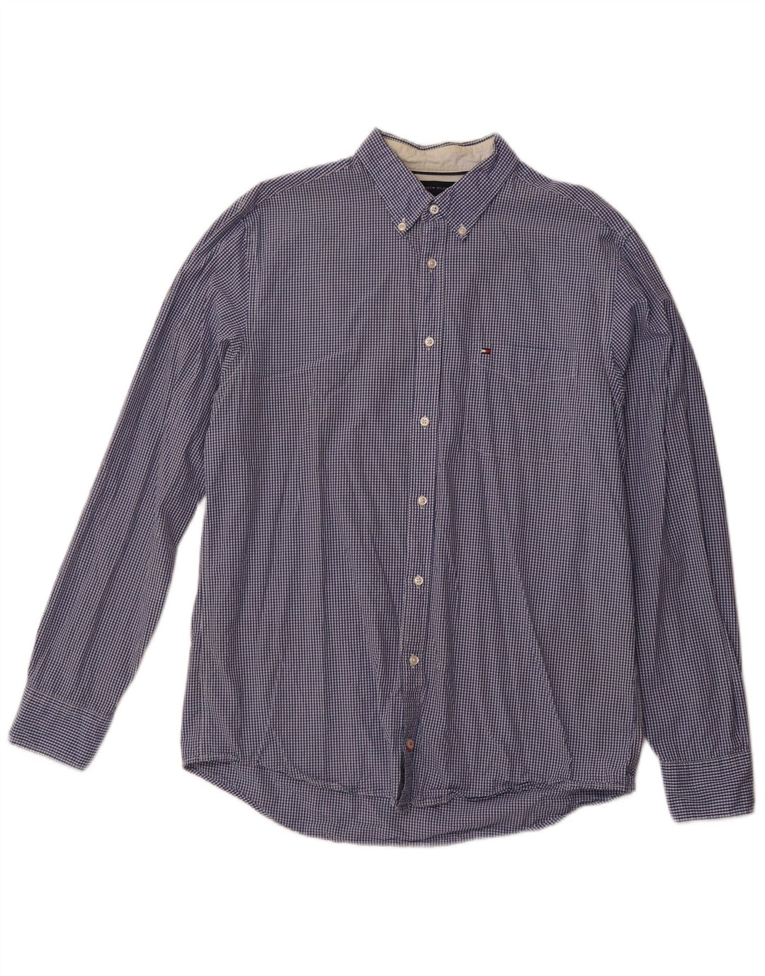 TOMMY HILFIGER Chemise Regular Fit Homme Grand Bleu Vichy Coton