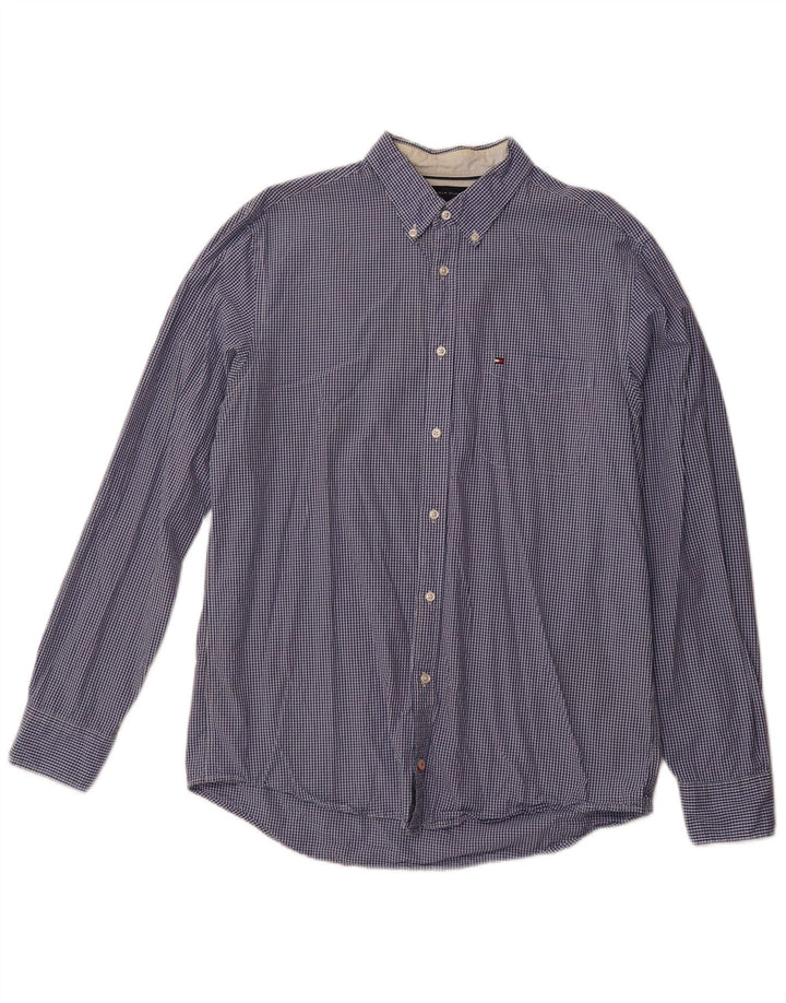 TOMMY HILFIGER Chemise Regular Fit Homme Grand Bleu Vichy Coton