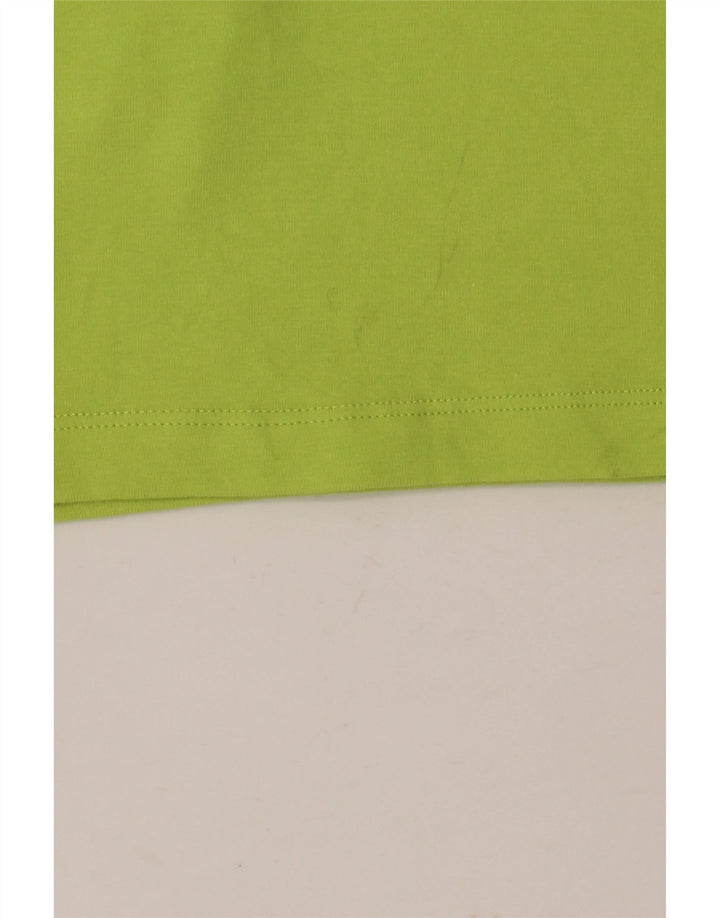 BENETTON Débardeur Femme UK 14 Large Vert Coton