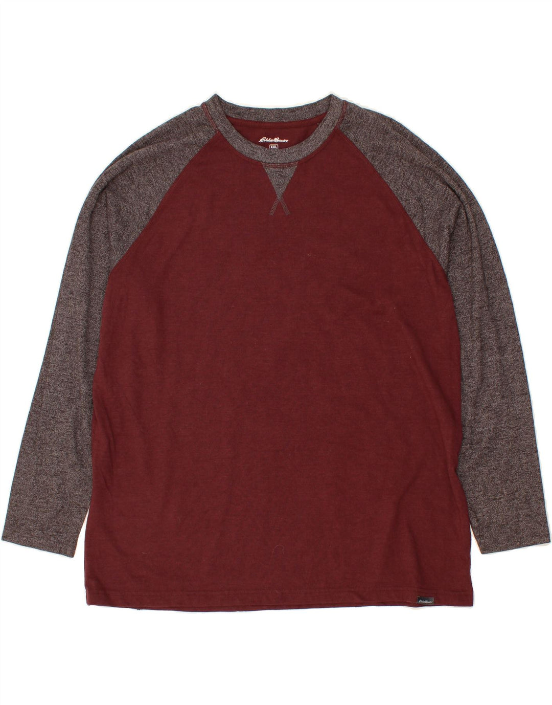 EDDIE BAUER Haut à manches longues pour homme 2XL en coton color block marron