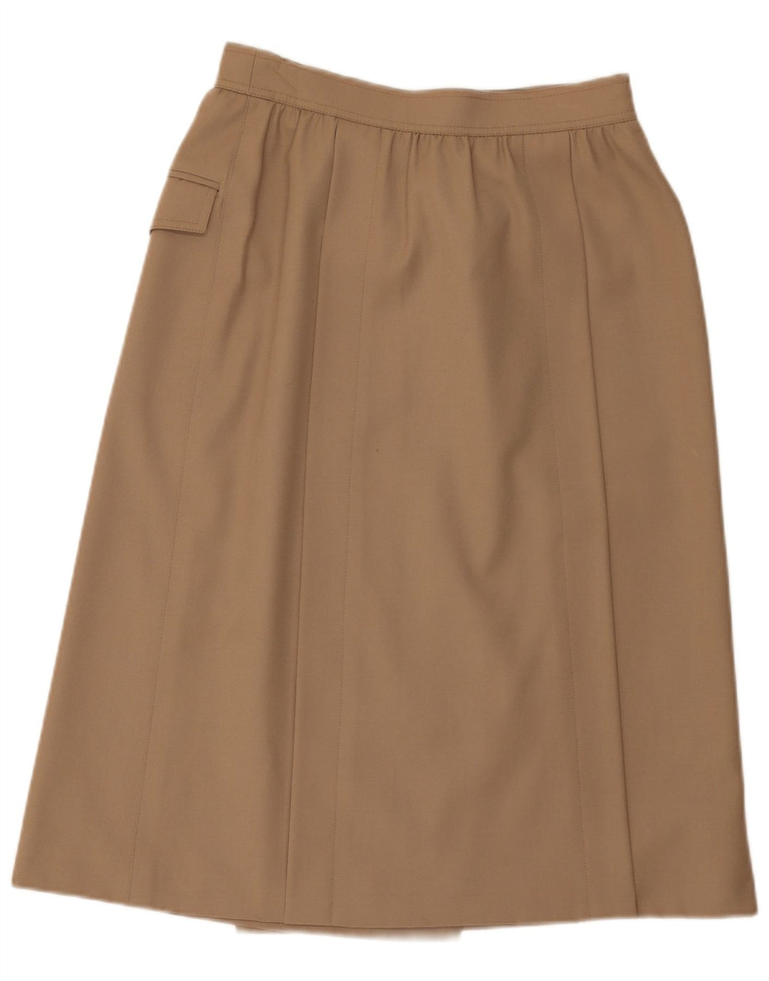 Escada Jupe mi-longue portefeuille pour femme EU 38 Medium W28 Marron Laine vierge