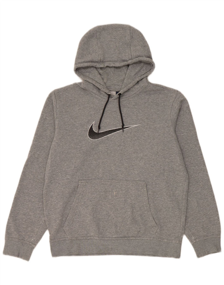 Nike Pull à capuche graphique en coton gris moyen pour homme
