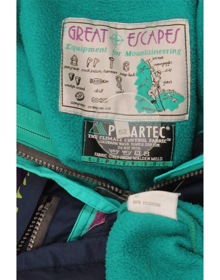 Great Escapes Veste de ski Polartec Graphic pour homme IT 52 XL Bleu marine